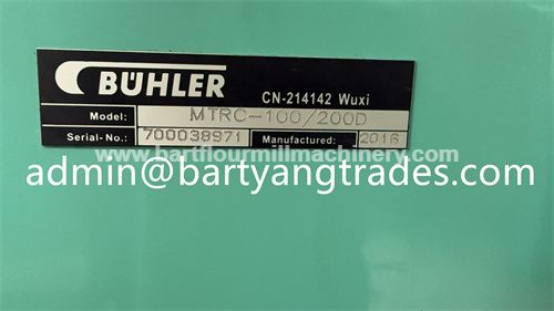 Used Buhler Separator MTRC 100/200D Manufacture Year 2016