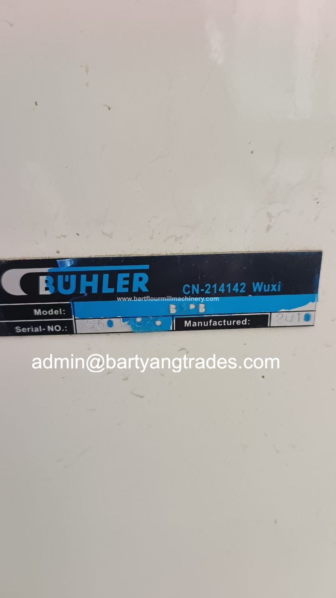 Used Buhler TopWhitener BSPB