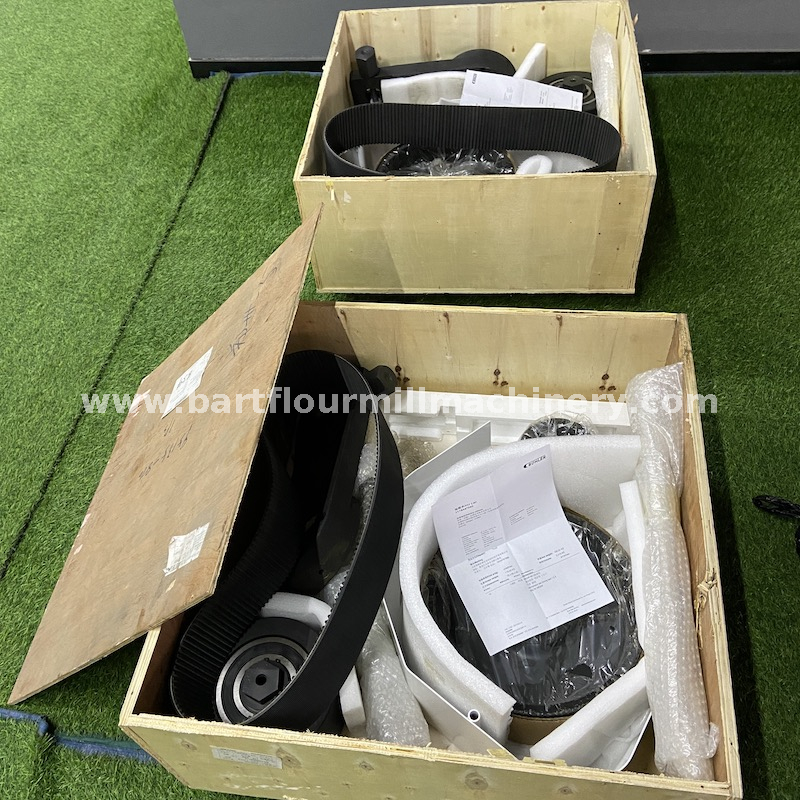 2 sets of BUHLER original 1:2.5 model timing belt drive are suitable for delivery.