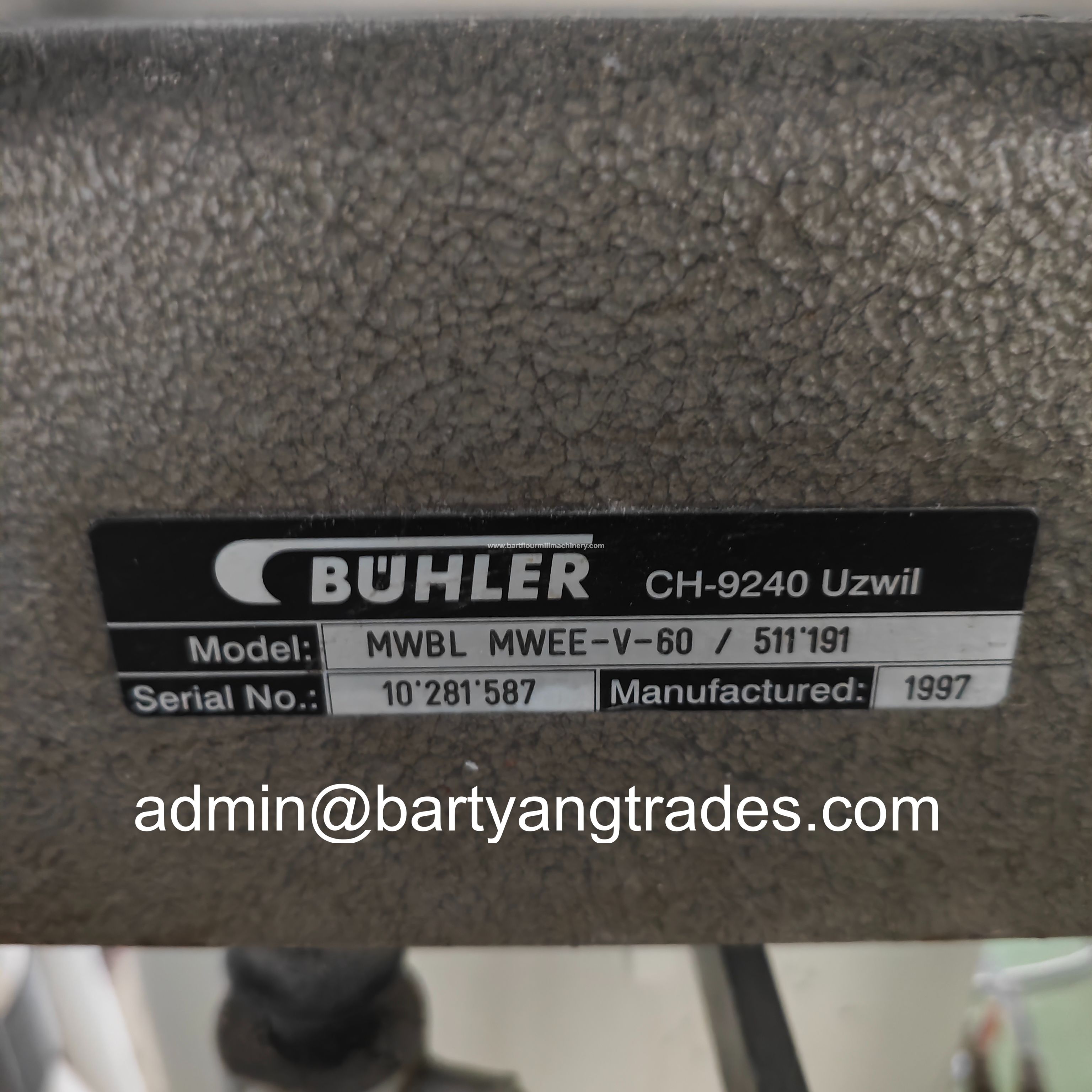 Second hand Buhler Used Flow Scale MWBL MWEE-V-60