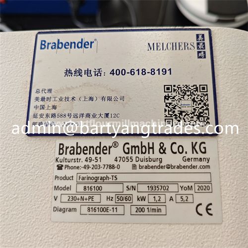 All New Brabender Farinograph-TS Manufacture Year 2021